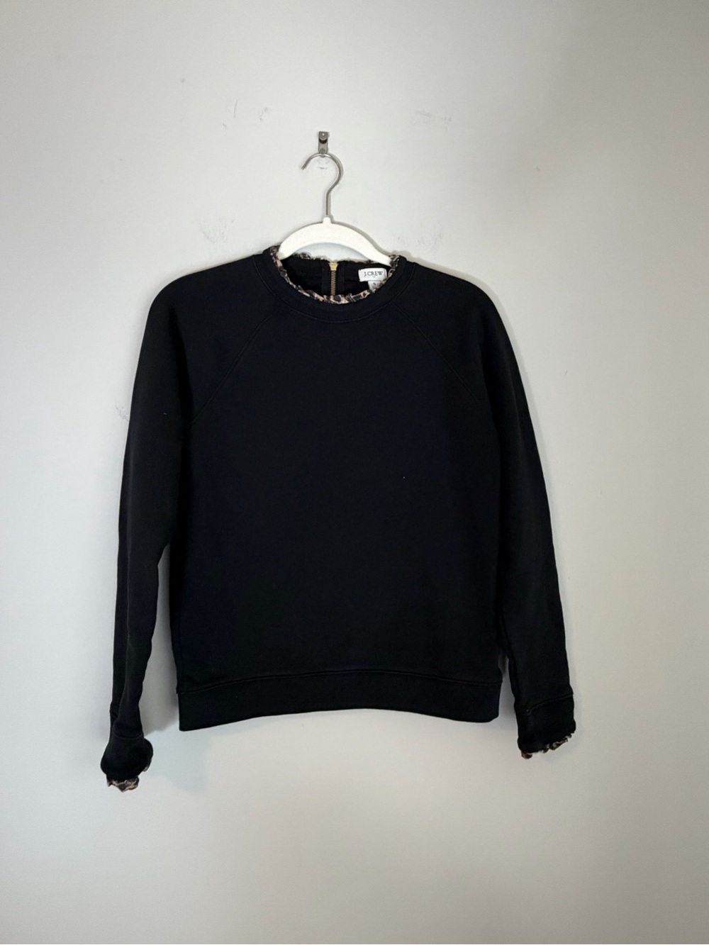 J. Crew Black Crewneck Pullover Sweater